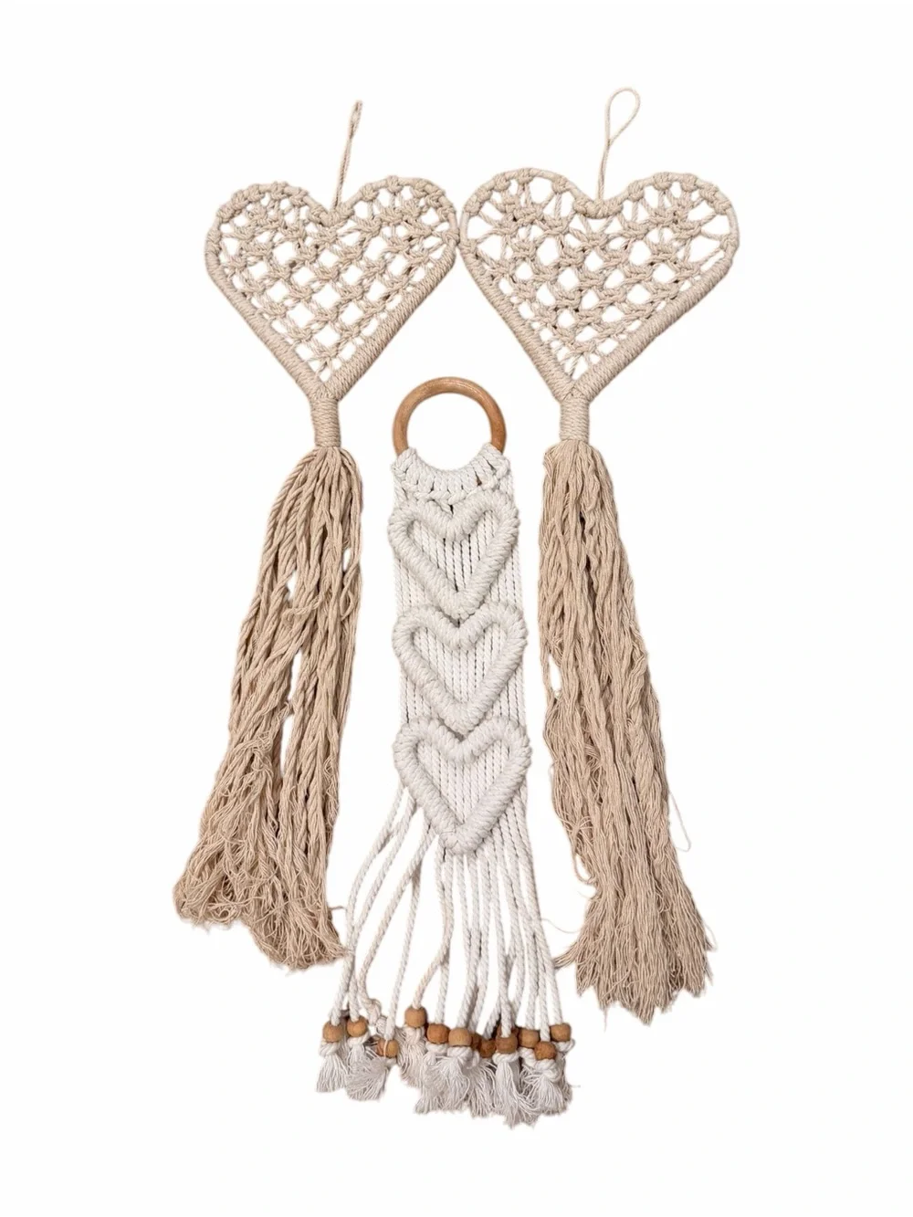 Boho Heart Macrame Decor Bundle
